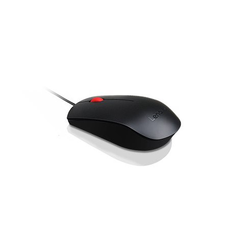 Lenovo Essential USB Wired Mouse, 1600 DPI, 1.8 m, 3 Buttons, Black Lenovo | Essential USB Mouse | Optical sensor | wired | Blac